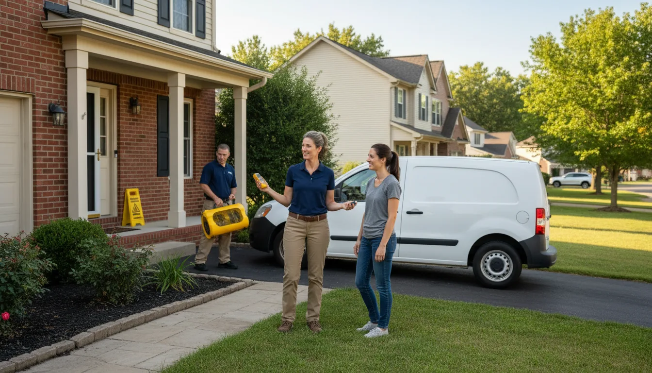 Residential water damage restoration in Vienna, IL